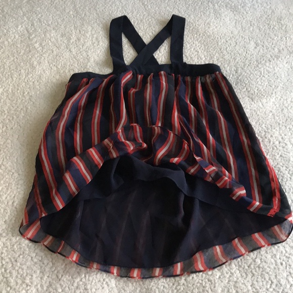 Zara striped flowy chiffon tank top XS - Picture 6 of 12